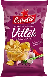 Chips Vitlök Gräslök & Chilli 275g Estrella