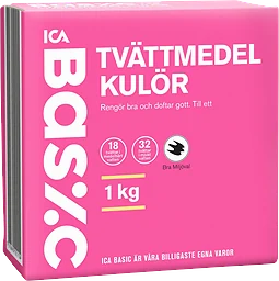 Tvättmedel Kulör 1kg Miljömärkt ICA Basic