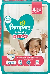 Byxblöjor Baby Dry Pants Strl 4 9-15kg VP 42p Pampers