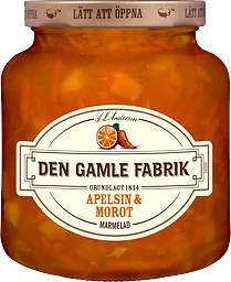 Marmelad Apelsin & morot 380g Den Gamle Fabrik