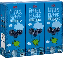Fruktdryck Äpple & Blåbär 3-p 60cl ICA