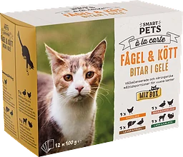 Fågel & Kött Mixbox Kattmat 12-pack Gele