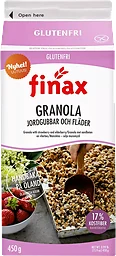 Granola Jordgubb och fläder Glutenfri 450 Finax