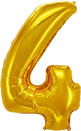 Folieb guld 4 100cm Happy Party