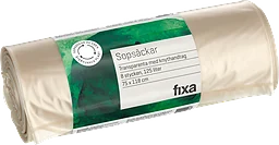 Sopsäck 125l Transparent med Handtag