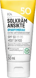 Solkräm Ansikte Oparfymerad SPF50 50ml ICA Hjärtat