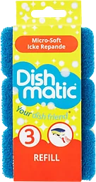 Diskborste Refill Blå 3-p Dishmatic