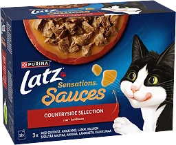 Kattmat i  sås Sensations Countrys Selection 12-p 1020g Latz