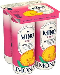 Läsk Zero Hallon Svartvinbär 4-pack 33cl Mino