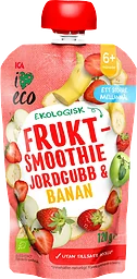 Fruktsmoothie jordgubb & banan 6m 120g ICA I love eco