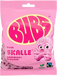 Godispåse Hallon Skalle 175g Bubs