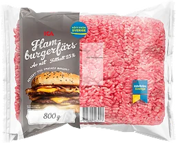 Hamburgerfärs Färsk av nöt 23% 800g ICA