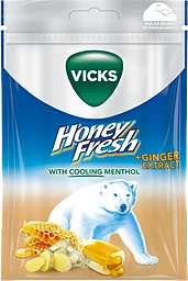 Halstablett Honey Fresh Ginger 72g Vicks