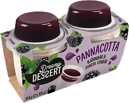 Pannacotta björnbär svarta vinbär 2-p 240g Dreamy Dessert