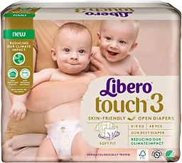 Blöjor Touch Strl 3 5-9kg 48-p Miljömärkt Libero