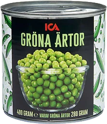Gröna ärtor 400g ICA
