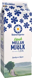 Mellanmjölk 1,5% 1,5l Skånemejerier