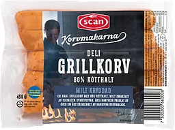 Grillkorv Deli smal 450g Scan