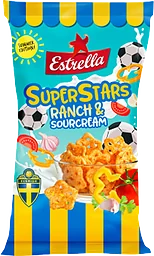 Chips Superstars Ranch & Sourcream onion 85g Estrella