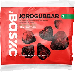 Jordgubbar Fryst 1kg ICA Basic