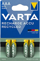 Batterier Recharge Accu Recycled AAA 4-pack