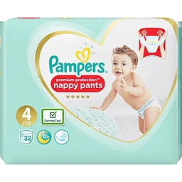 Byxblöjor Premium Protection 9-15kg 32-p Pampers