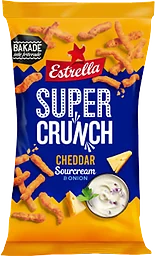 Ostbågar Super Crunch Cheddar & Sourcream onion 175g Estrella