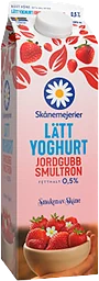 Lättyoghurt Jordgubb 0,5% 1000g Skånemejerier