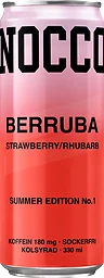 Berruba Strawberry/rhubarb Energidryck, Burk