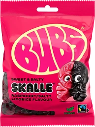 Godispåse Hallon Lakritsskalle 190g Bubs