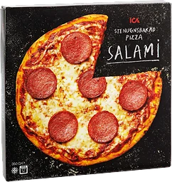 Pizza Salami stenugnsbakad pizza 350g ICA
