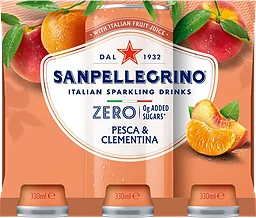 Kolsyrad läskedryck Zero Pesca Clementina 6-p 33cl San Pellegrino
