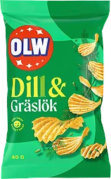 Chips Dill & gräslök liten påse 40g OLW