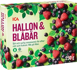 Hallon & blåbär Fryst 250g ICA