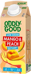 Sojamellamål Sojagurt Mango & Peach lättsockrad 1,8% 750g Oddlygood®