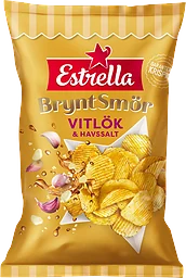 Chips Brynt Smör, Vitlök, Havssalt
