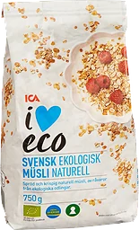 Müsli Naturell Ekologisk 750g ICA I love eco