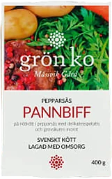 Färdigmat Pannbiff i Pepparsås med Potatis 400g Grön Ko