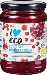 Rårörda lingon 400g KRAV ICA I love eco