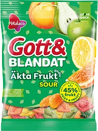 Godispåse Äkta Frukt Sour Gott & Blandat 180g Malaco