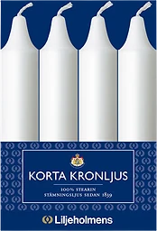Kronljus Kort Vit 4-p Liljeholmens