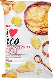 Chips Lättsaltade 175g KRAV ICA I love eco