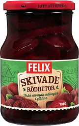 Skivade Rödbetor 710g Felix