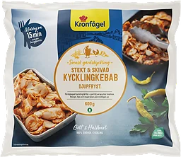 Kycklingkebab Stekt & skivad Fryst 600g Kronfågel