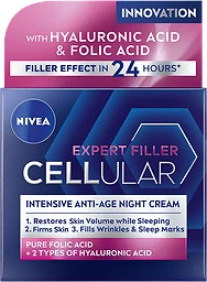 Nattkräm Hyaluron Cellular Filler Firming Night Cream 50ml Nivea
