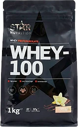 Proteinpulver Vaniljsmak Whey-100 1kg Star Nutrition
