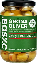 Oliver Gröna med Pimento 350g ICA Basic