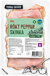 Skinka Rökt Peppar Tunna Skivor 170g ICA
