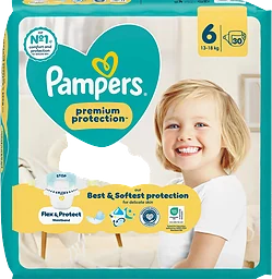 Blöjor Premium Protection Strl 6 13-18kg VP 30p Pampers