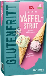 Våffelstrut Glutenfri 10-p 115g ICA